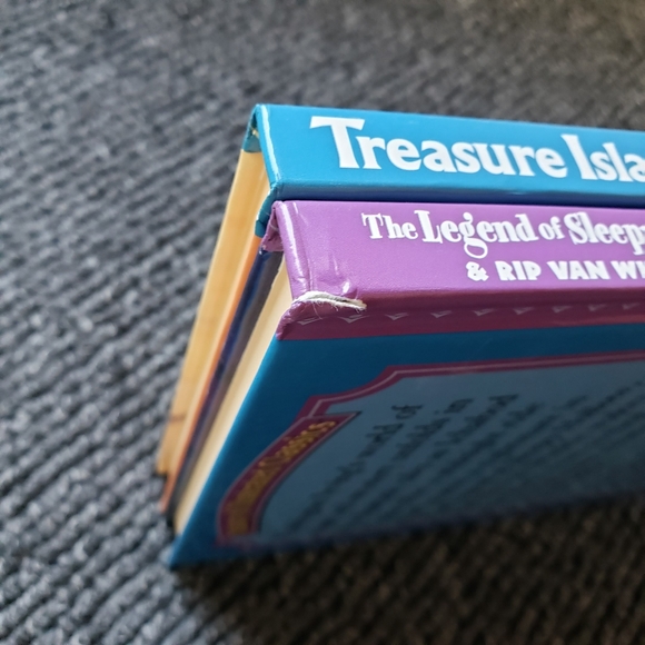 2 Treasury of Illustrated Classics Hardcover Book Treasures Island Sleepy Hollow - Picture 4 of 8